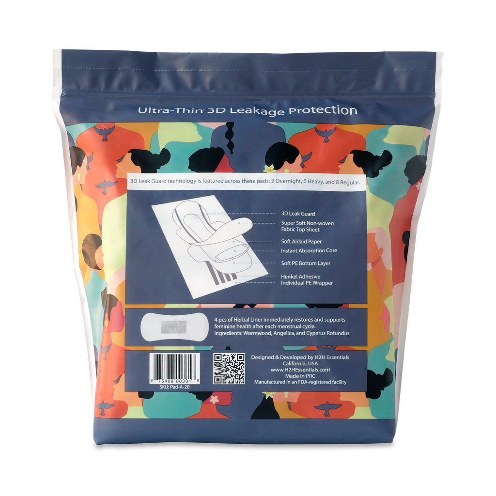 Assorted SisPads – Complete Menstrual Cycle Care Pack - 20 Pcs Assorted Sanitary Pads