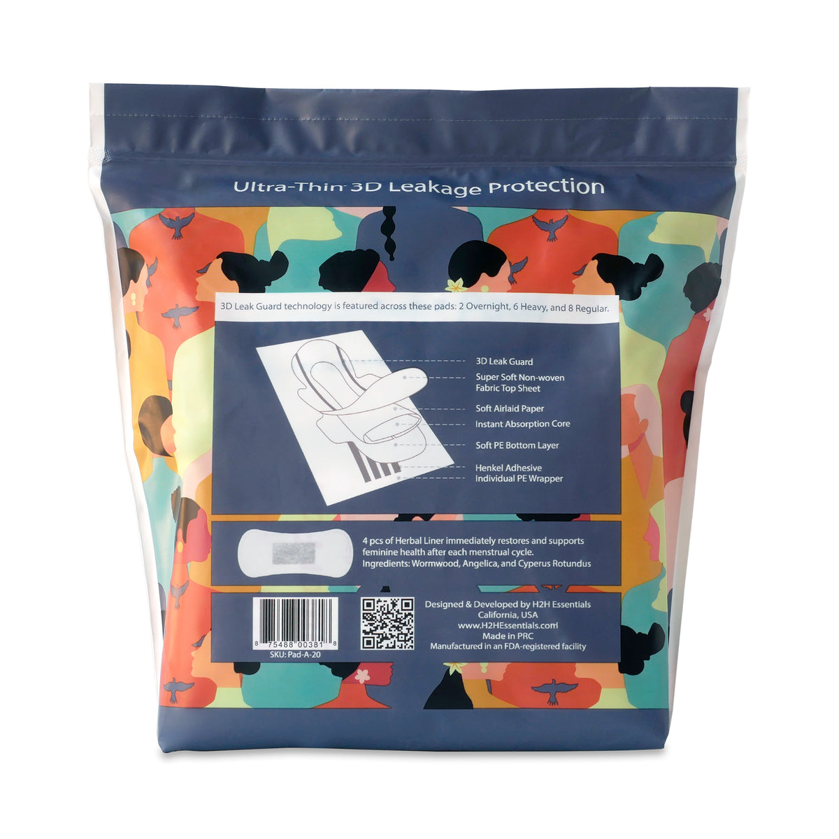 Assorted SisPads – Complete Menstrual Cycle Care Pack - 20 Pcs Assorted Sanitary Pads