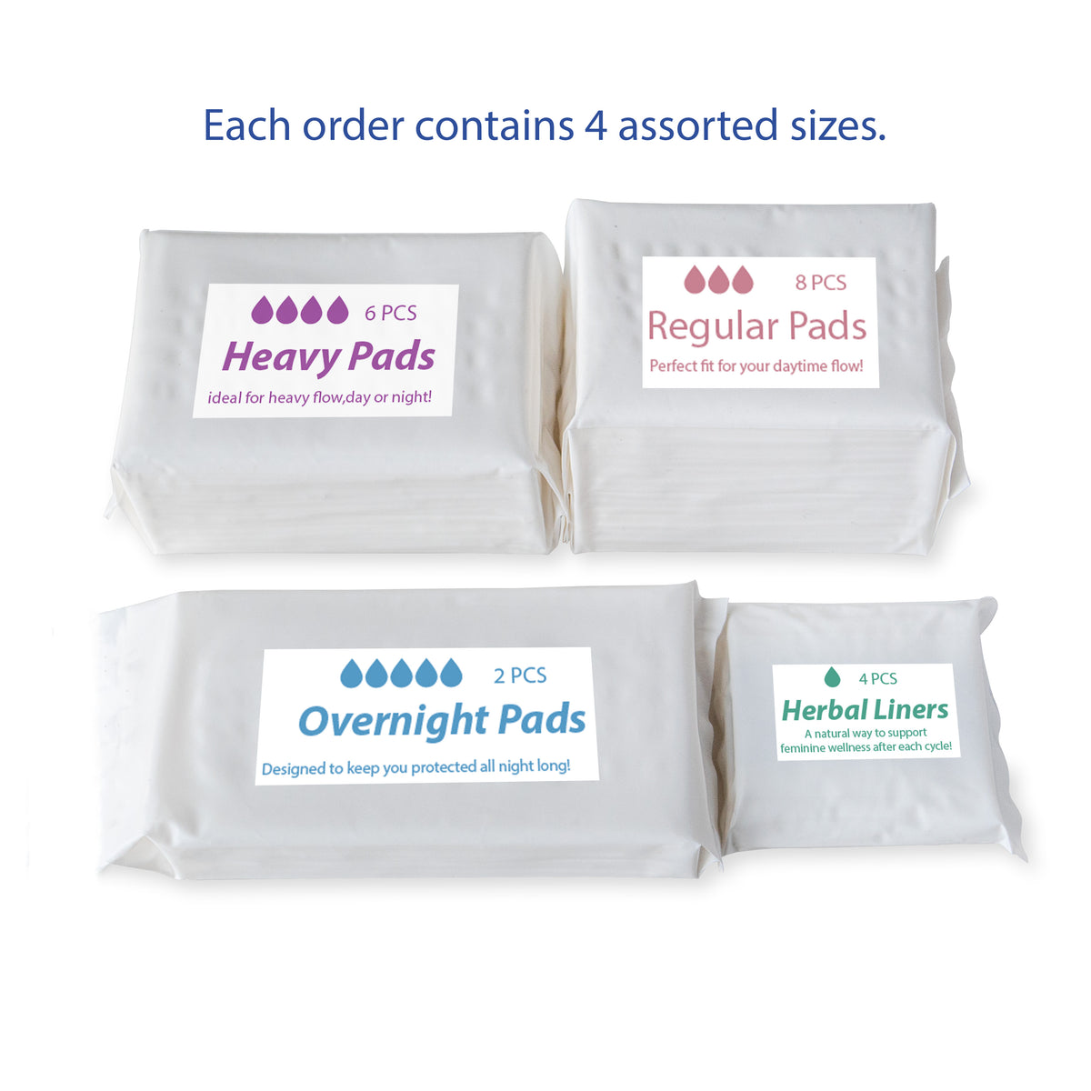 Assorted SisPads – Complete Menstrual Cycle Care Pack - 20 Pcs Assorted Sanitary Pads