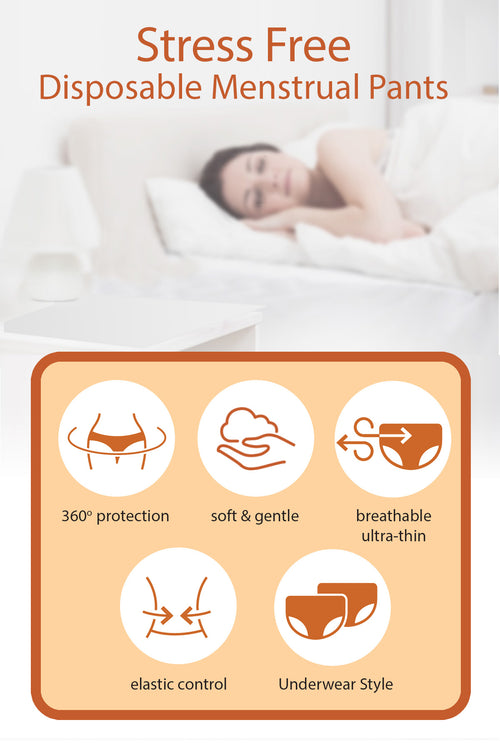 BULK SisPants - Disposable Period Underwear for Women, Postpartum Panties, Maternity, M to XL, 40Bags/Carton
